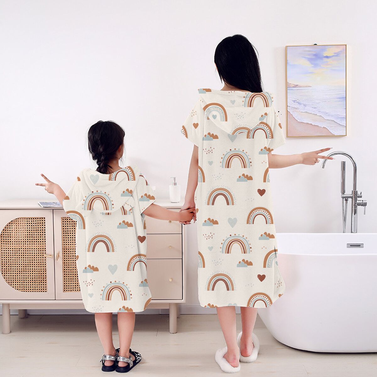 Hooded Bath Towel - Elinfant-Toallas de baño de microfibra de