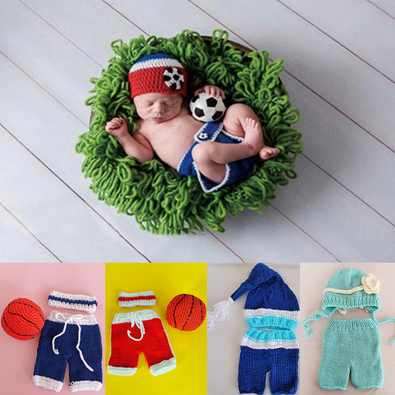 Baby Clothing Crochet - Conjunto de accesorios de fotografía para