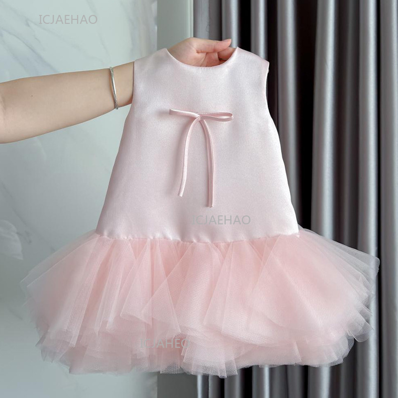 Baby Z Clothing - Vestido de fiesta, chaleco rosa para