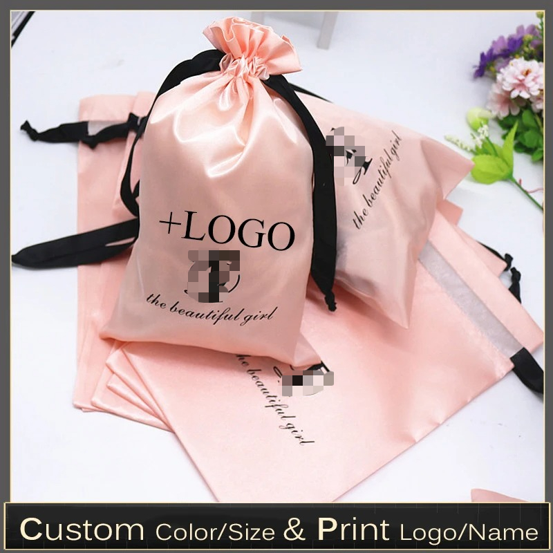Baby Clothing Event - Bolsa de satén de seda rosa